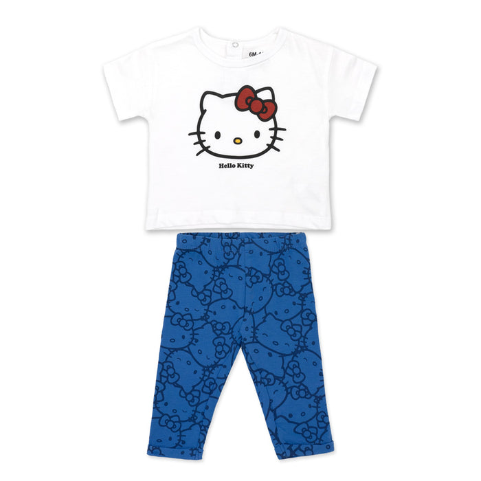מארז 2 חליפות Hello Kitty אדום-לבן-כחול תינוקות בנות