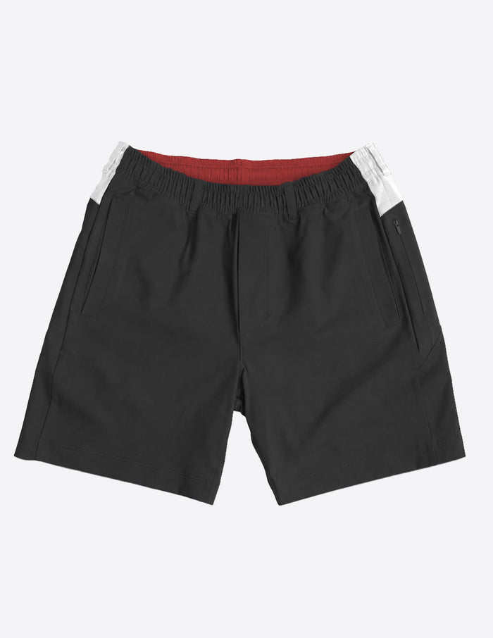 3 in 1 Khaki Shorts - Black & Talkhouse Red (The Stephen Talkhouses)