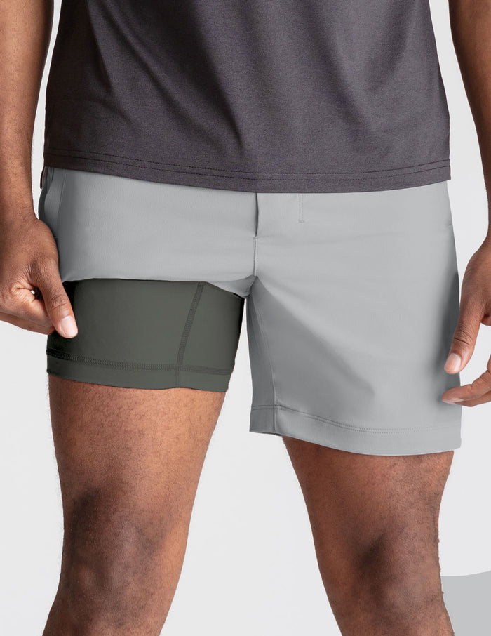 3 in 1 Khaki Shorts - Cloud Break (The Second Winds)
