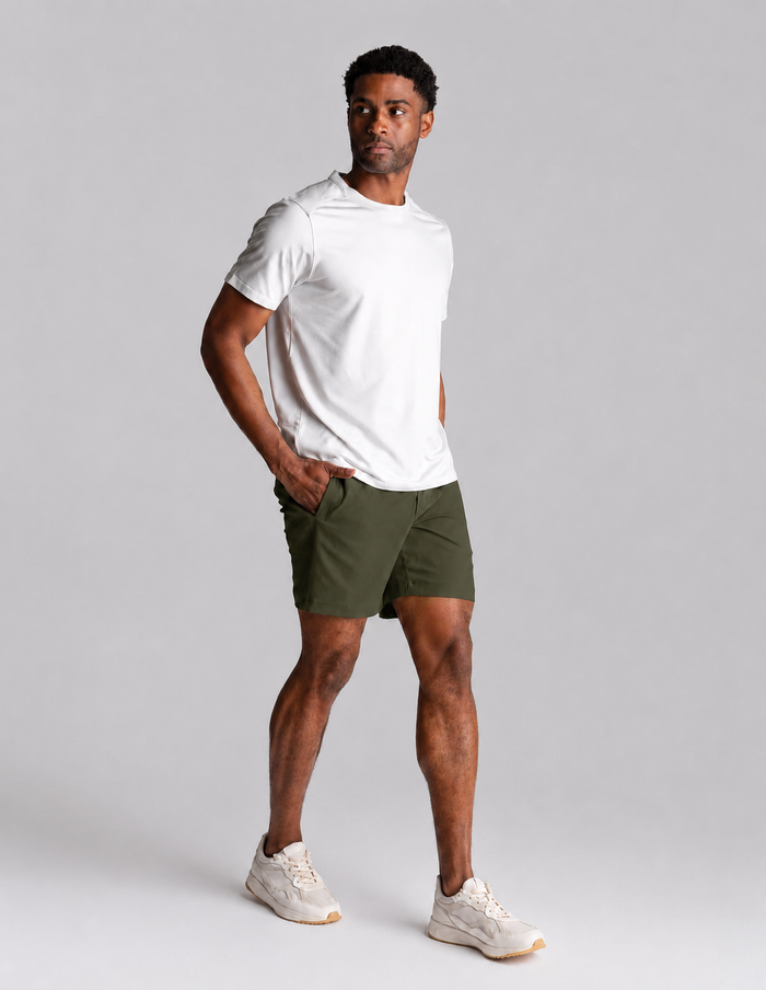 3 in 1 Khaki Shorts - Forrest Green (The Forrest Pumps)