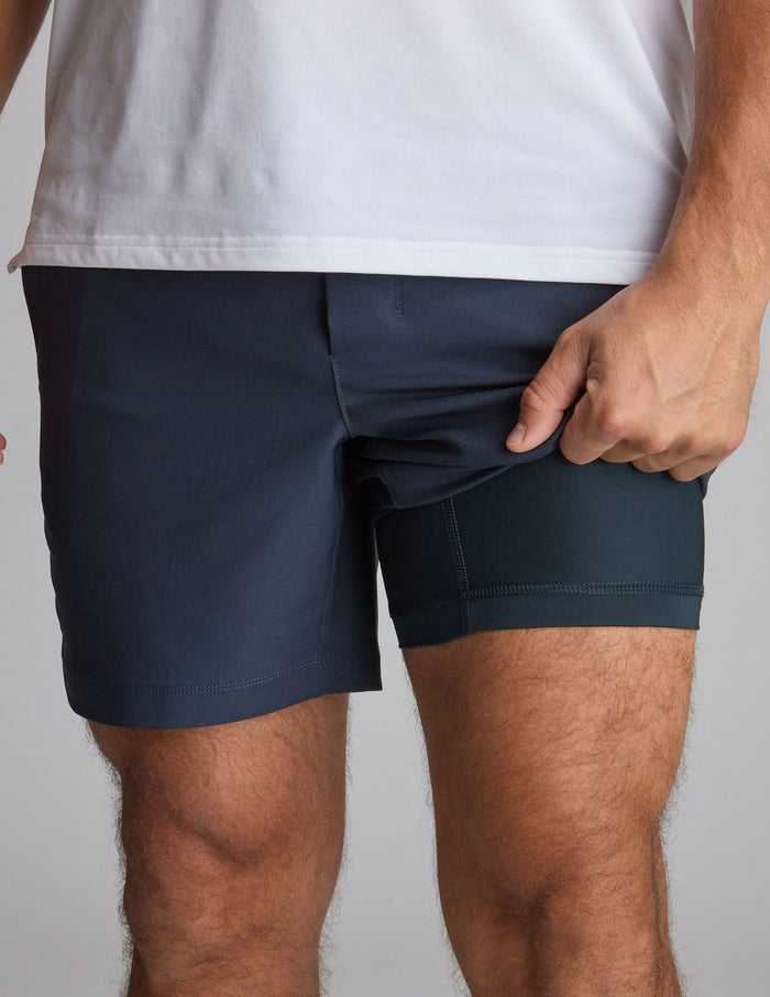 3 in 1 Khaki Shorts - Navy & Hanami Heat (The Roppongi Rockstars)