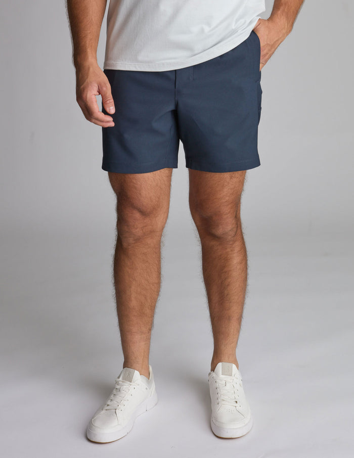 3 in 1 Khaki Shorts - Navy & Royal Ferns (Osmunda the Greats)