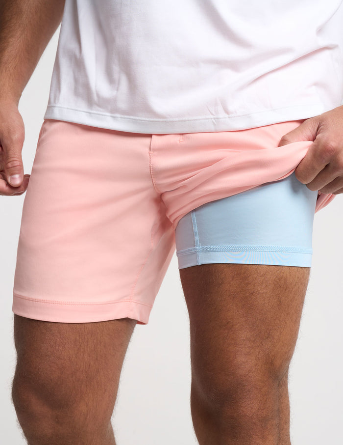 3 in 1 Khaki Shorts - Peach (Life's A Peach)