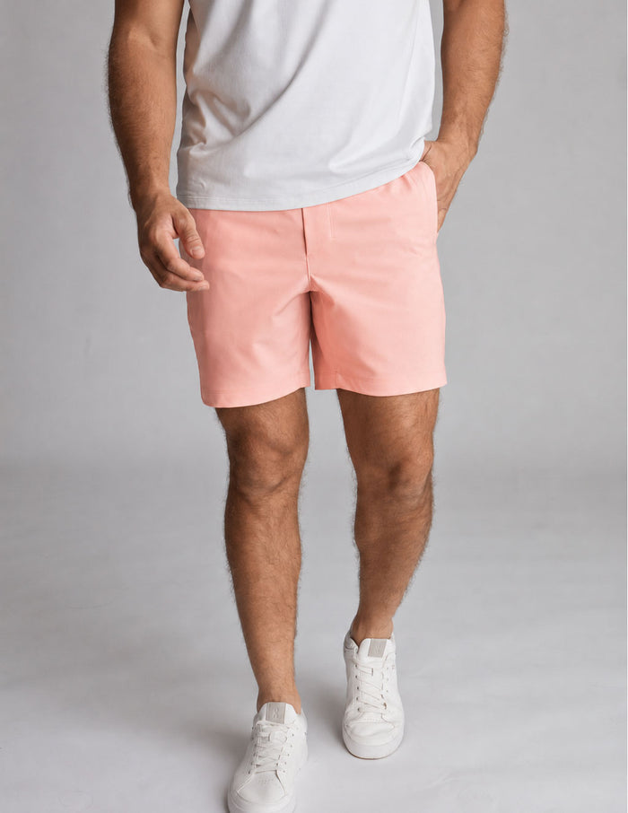 3 in 1 Khaki Shorts - Rosé & Petals (The Wölffer Estate)