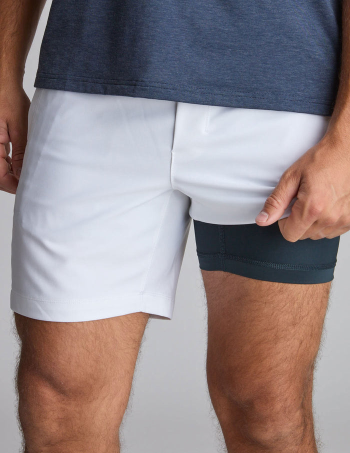 3 in 1 Khaki Shorts - White & Full Glory (The No Metric Systems)