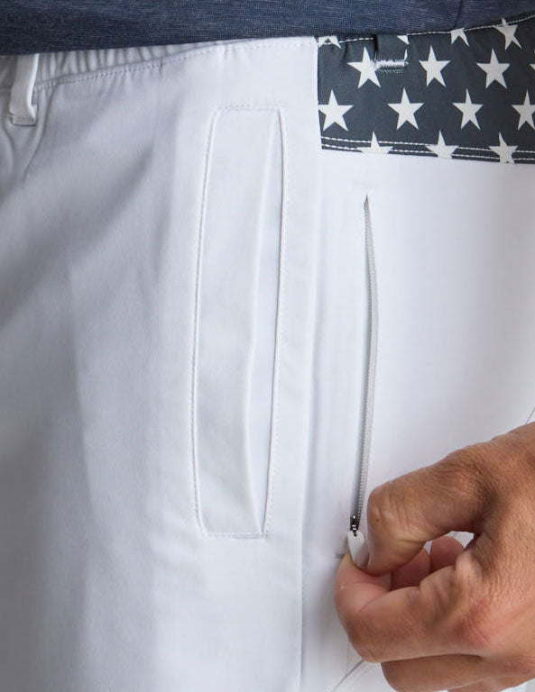 3 in 1 Khaki Shorts - White & Full Glory (The No Metric Systems)