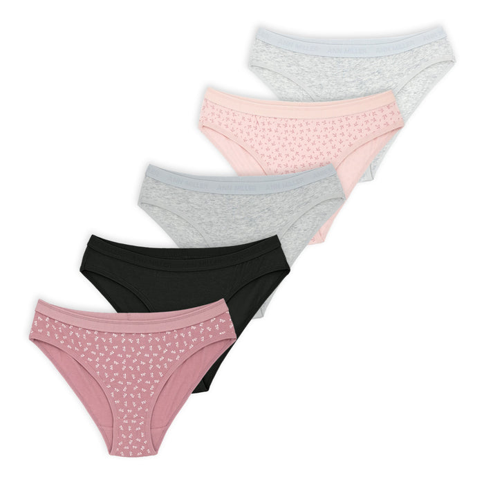 מארז 5 תחתוני ביקיני כותנה-לייקרה