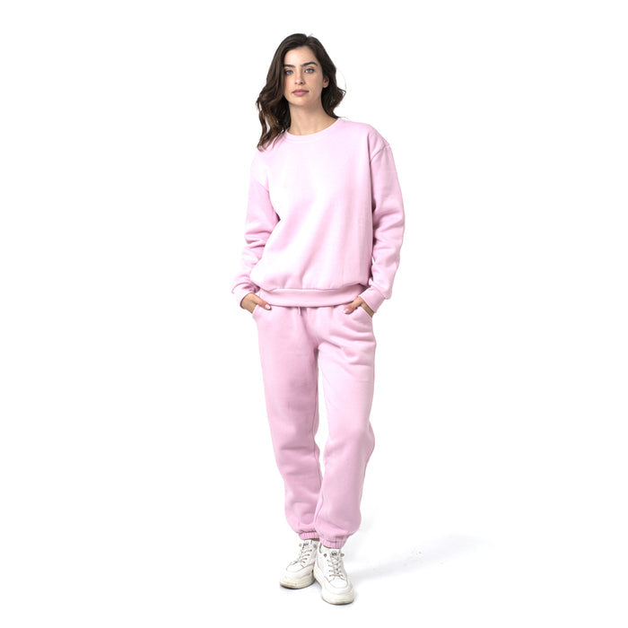 סווטשירט עם מנז'ט וצווארון מעוגל