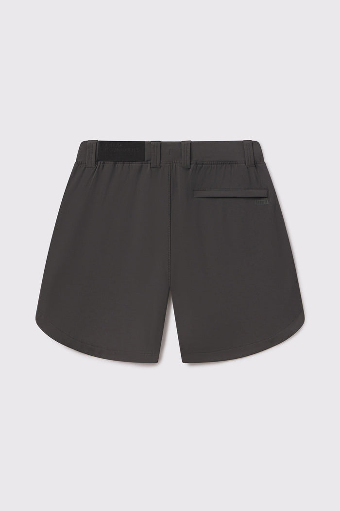 Adapt Short - Charcoal - photo from back flat lay 7 inch #color_charcoal