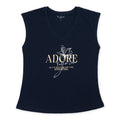 חולצה עם כתף שמוטה וצווארון וי Adore נשים