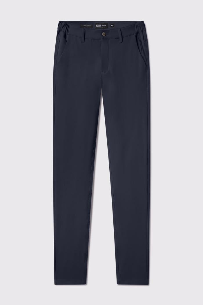 Anything Dress Pant Slim - Navy - photo from front flat lay #color_navy