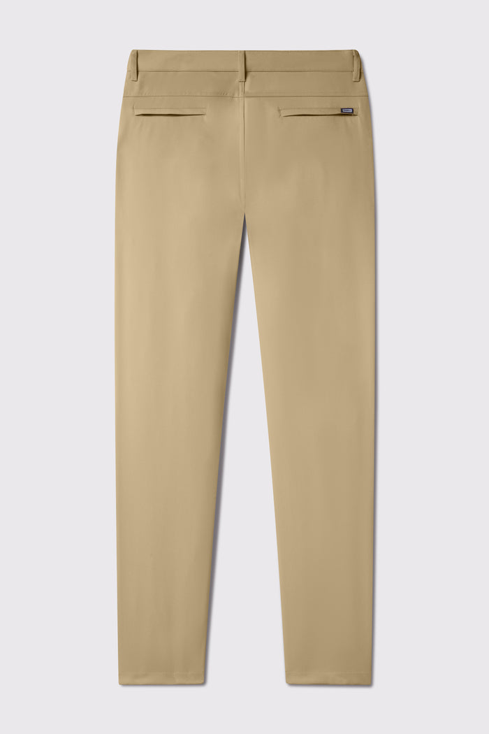 Anything Dress Pant - Khaki - photo from back flat lay #color_khaki