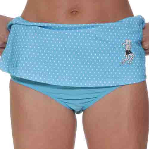 azure dot running skirt brief
