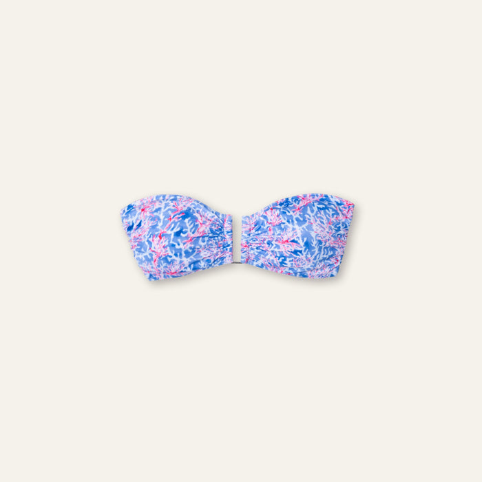 Bandeau Top Coral Red - Bikini_Top - K A M P O S