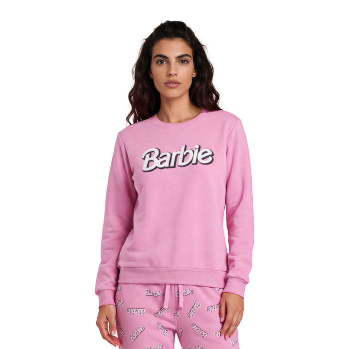 פיג'מת פוטר עם הדפס לוגו Barbie נשים