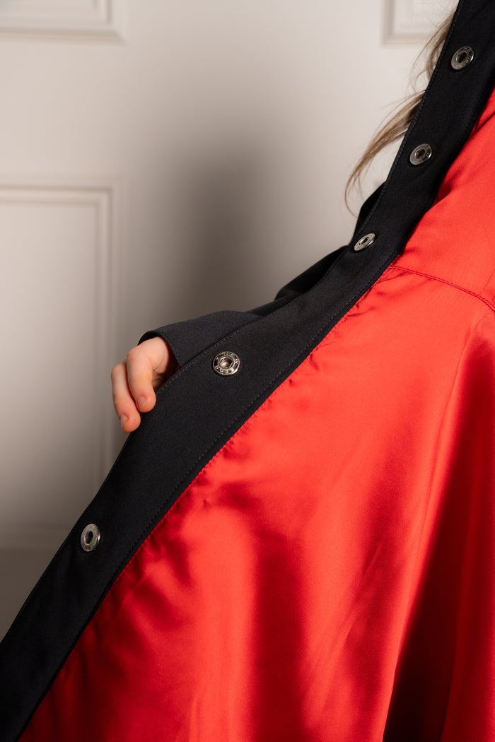 bright red inner satin lining