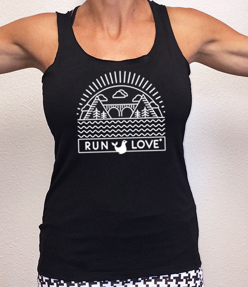 Black Run Love® California Performance Racerback