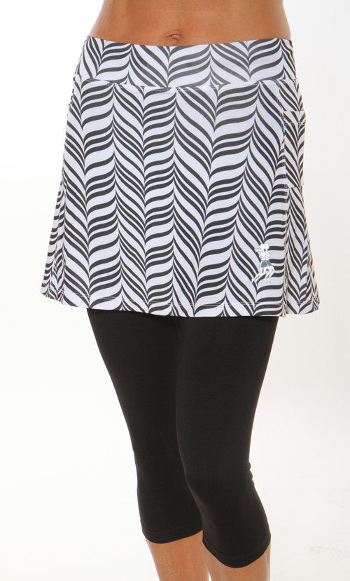 black candystrip capri skirt