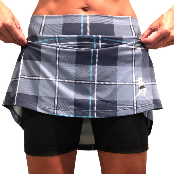 Blue Plaid Athletic Skirt