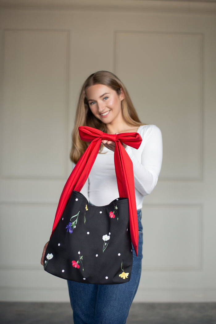 Bow Tote Bag | Cosmic Bloom