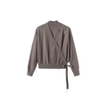 Brooch Wrap Knit Top