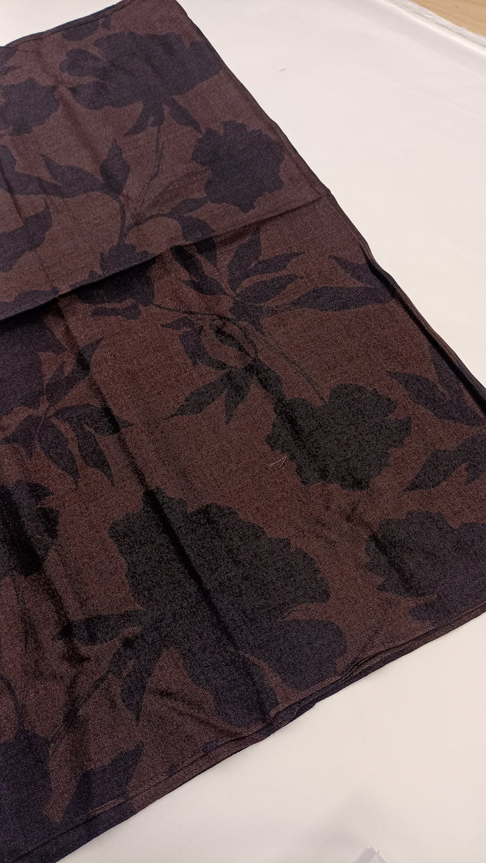 Brown Silk & Wool Scarf (with imperfection)