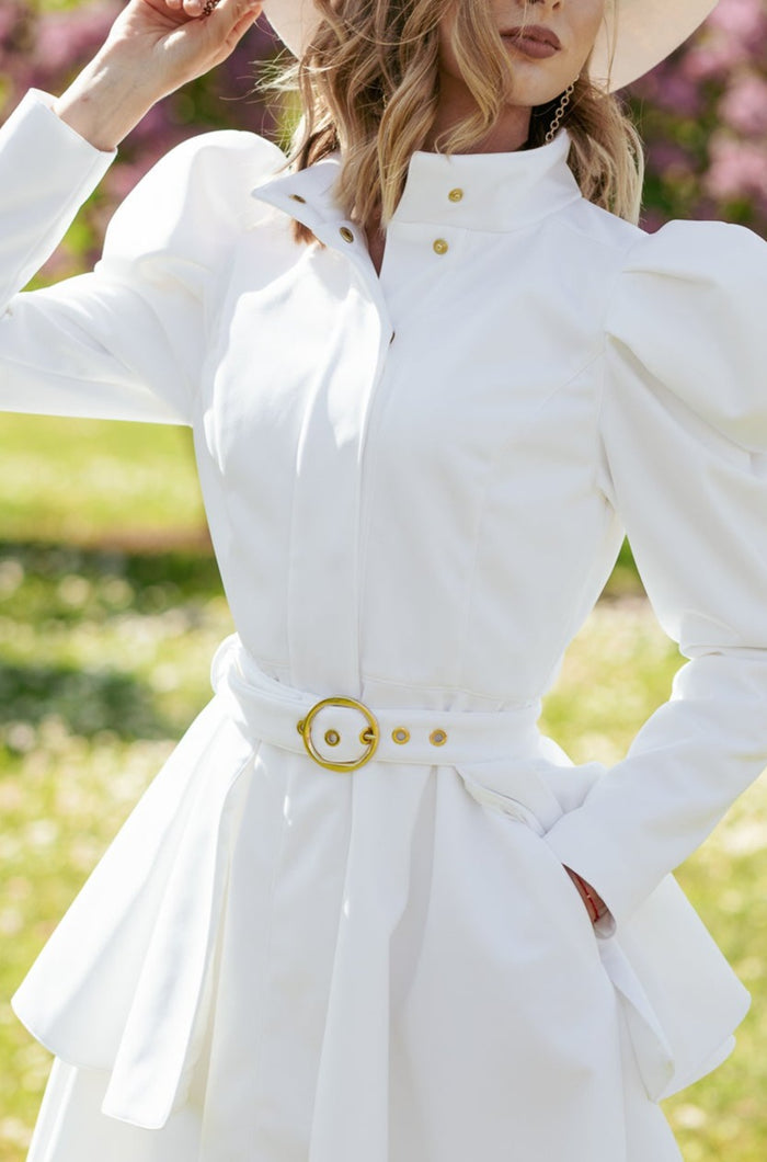 White belt with peplum