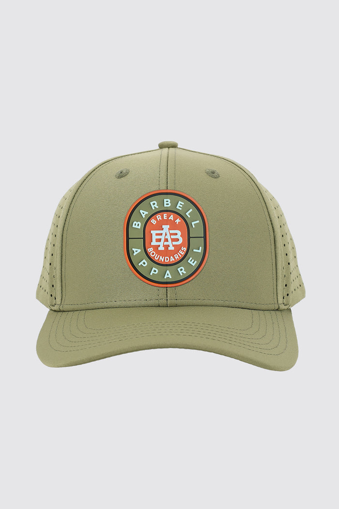 Bullseye Mesh Snapback Hat - Olive - photo from front #color_olive-bullseye