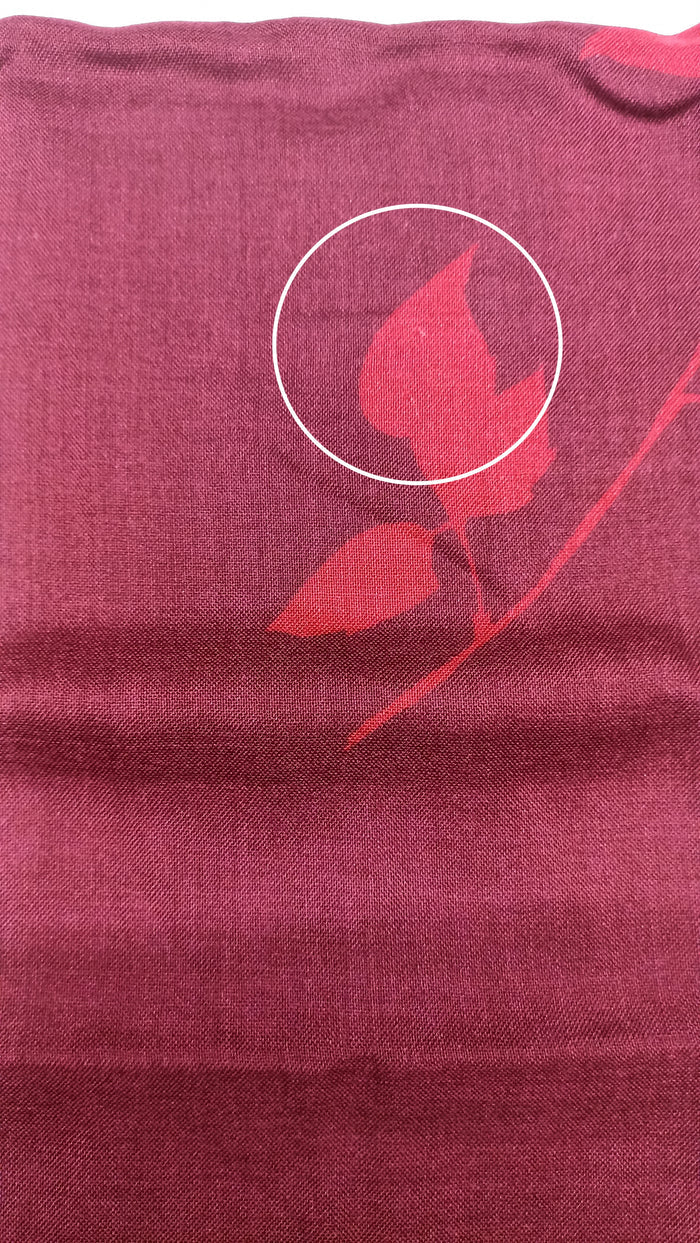 Burgundy Silk & Wool Scarf (with imperfection)