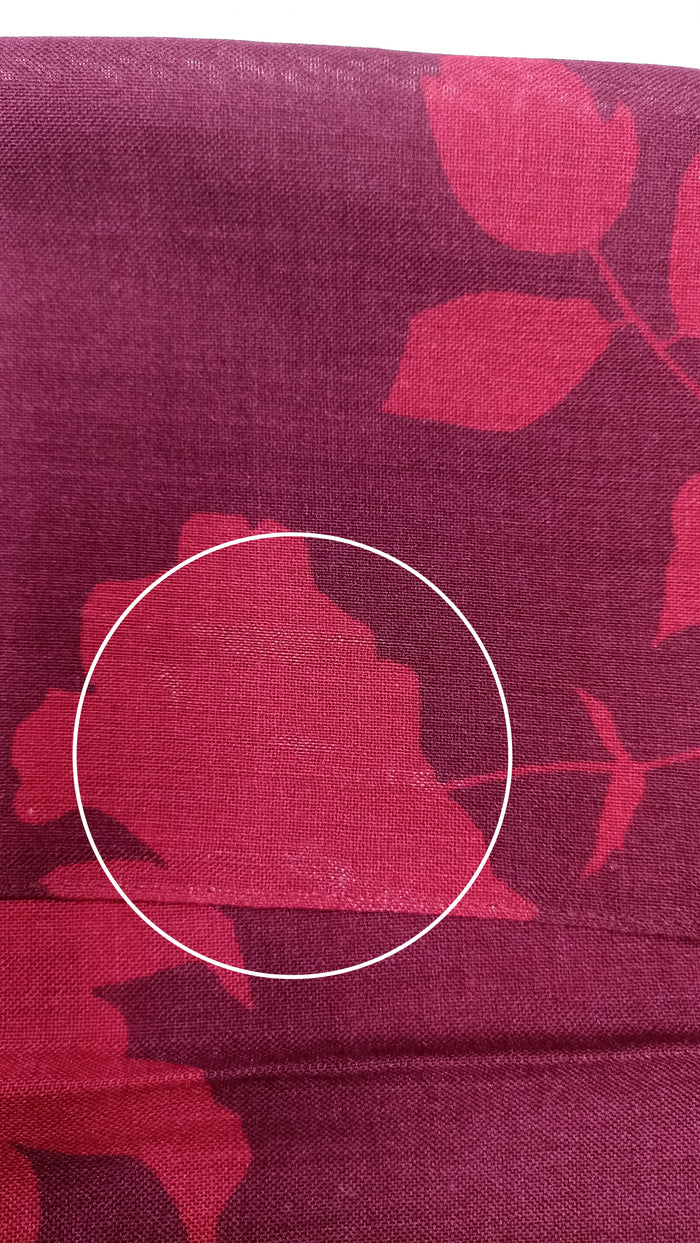 Burgundy Silk & Wool Scarf (with imperfection)