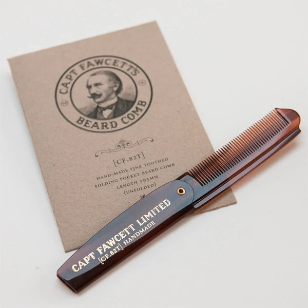 Captain Fawcett Folding Pocket Beard Comb (CF.82T)