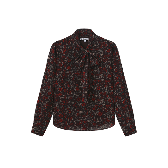 Chelsea Floral Neck Tie Blouse