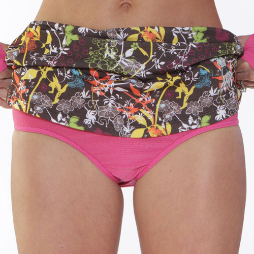 chocofleurs running skirt haute pink brief