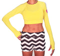 long sleeve crop citron with chevrun sport buns