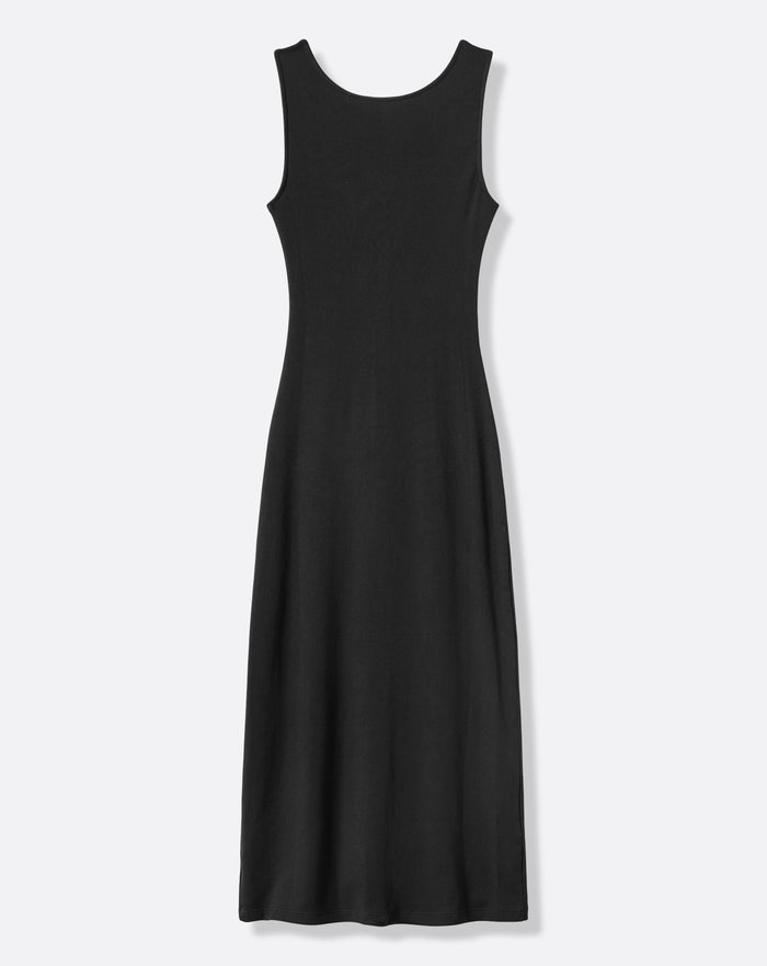 Cloud Rib Button Tank Dress