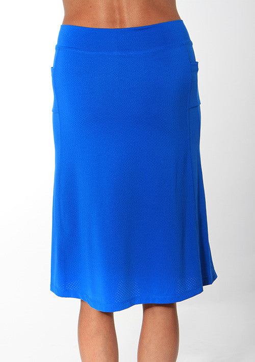 cobalt long length athletic skirt back