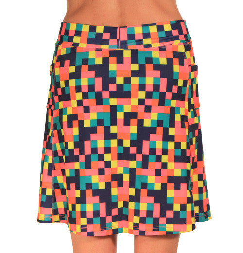 colorblock golf skirt back