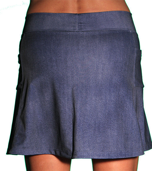 denim athletic skirt back