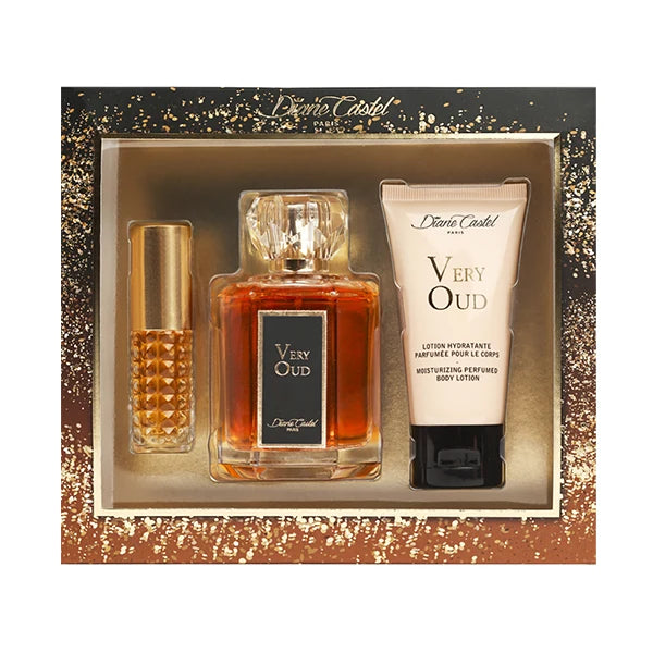Diane Castel Coffret 3 Produits Very Oud Edp Femme 100ml With Body Lotion 50ml And Mini Fragrance 10ml