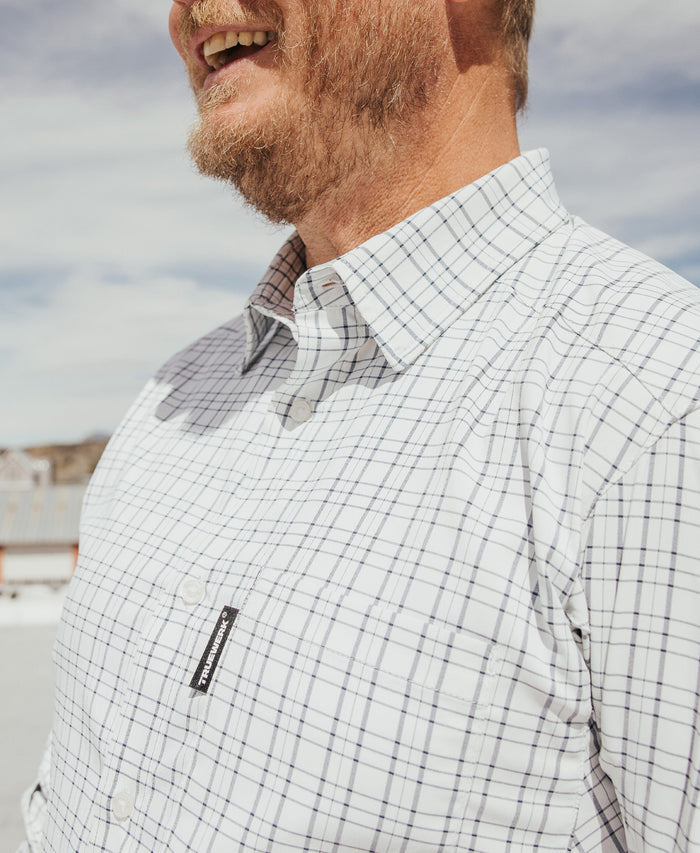 The EDO Fancy Shirt Truewerk #color_navy and white plaid