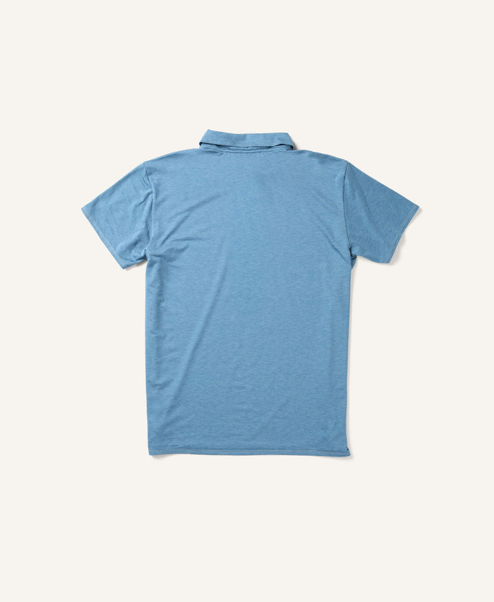 Truewerk EDO Polo #color_Heathered Horizon Blue