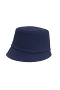 Lightweight blue rain hat with soft cotton lining for comfort.