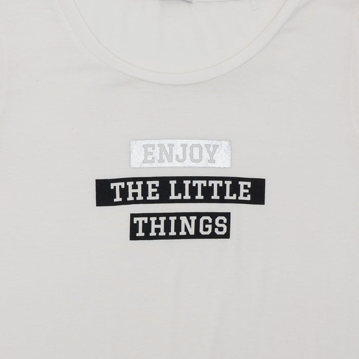 חולצת ויסקוזה מודפסת Enjoy The Little Things נשים