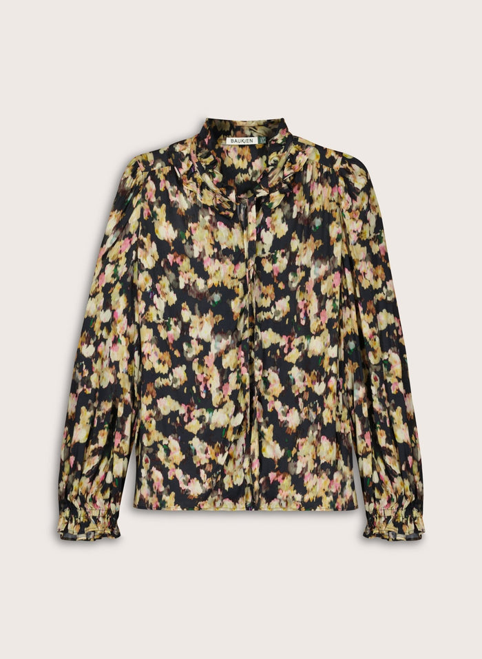 Eve Printed Blouse - Navy Blossom Baukjen