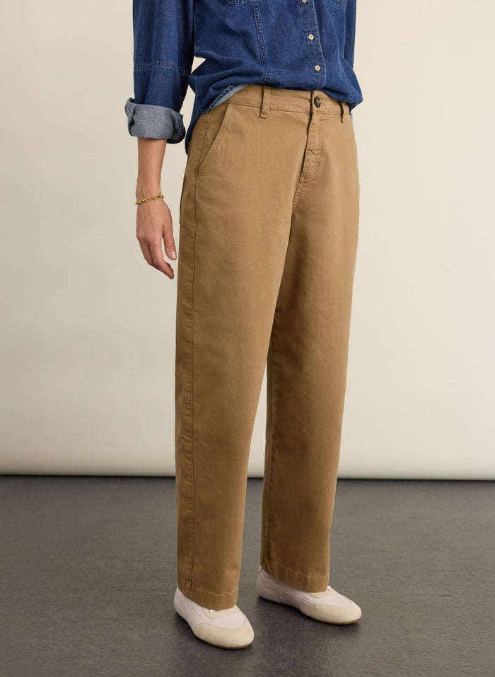 Finn Wide Leg Trousers - Taupe Baukjen