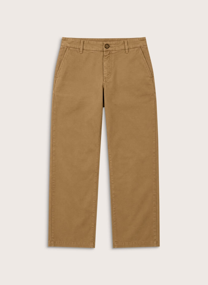 Finn Wide Leg Trousers - Taupe Baukjen