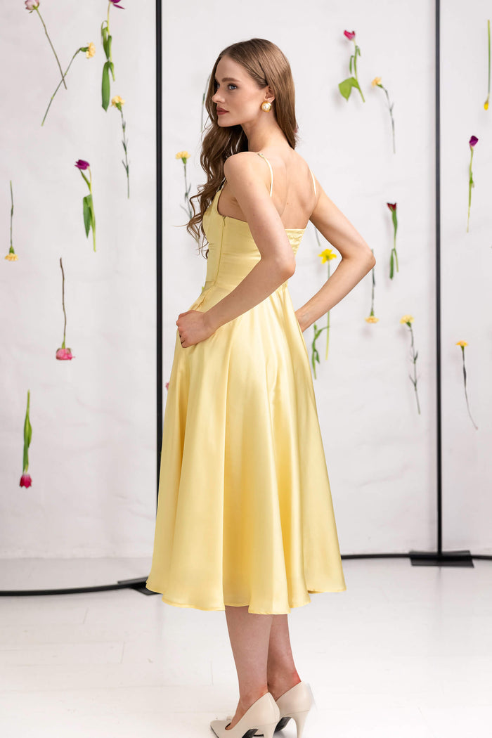 Fit and Flare Dress in Yellow | Vanilla Sunbeam