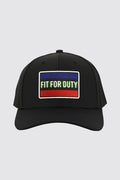 Fit For Duty Mesh Snapback Hat - Black - photo from front #color_black