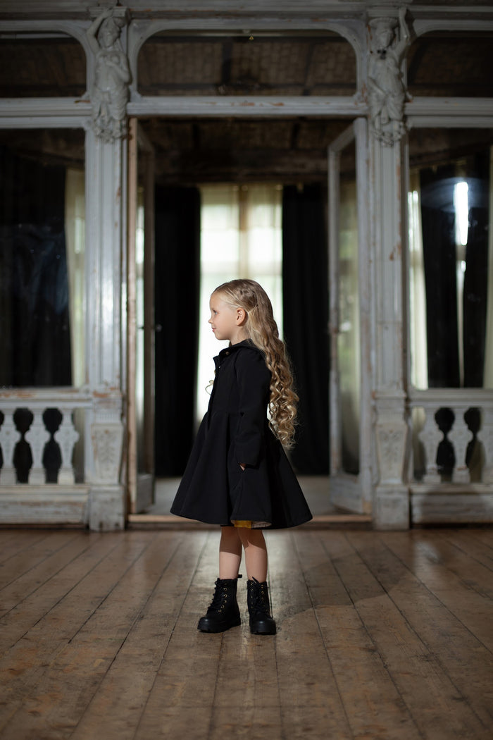 Waterproof Coat for Girls with full volume skirts