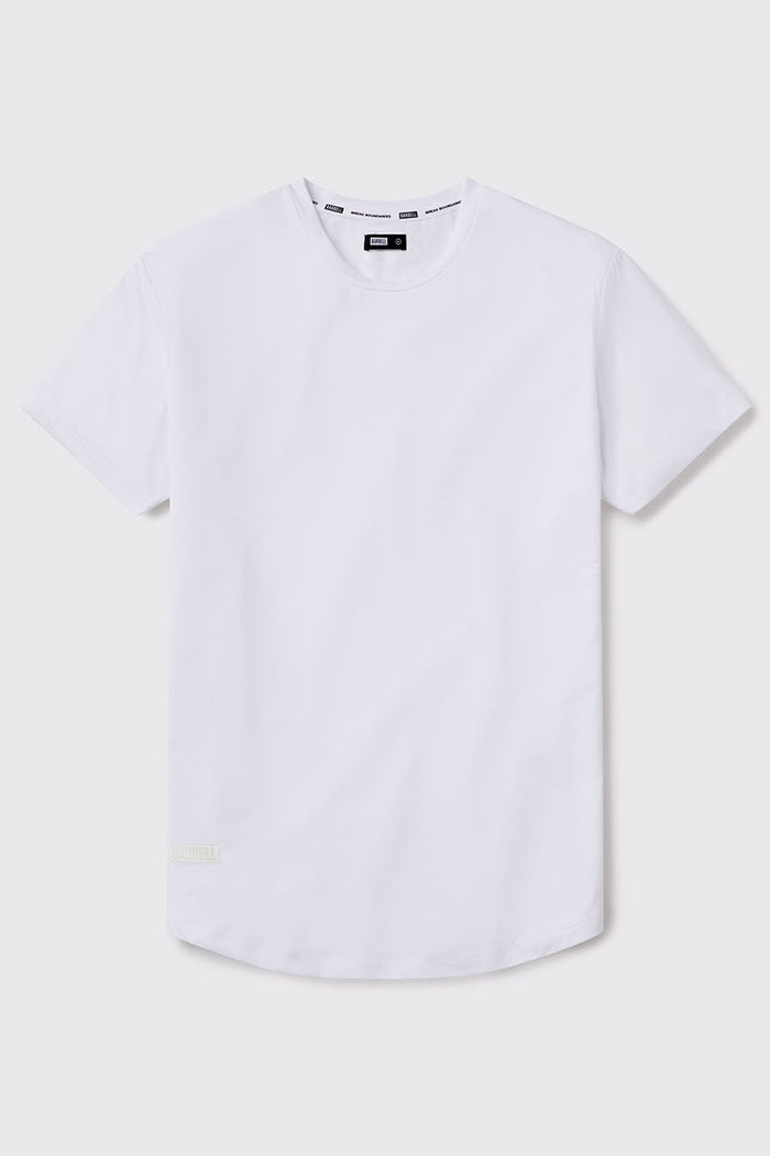 Fitted Drop Hem - White - photo from front flat lay #color_white
